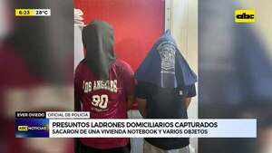 Video: Presuntos ladrones domiciliarios capturados  - ABC Noticias - ABC Color