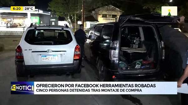 Video: Ofrecieron por Facebook herramientas robadas  - ABC Noticias - ABC Color
