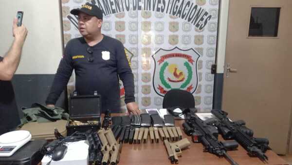 Cae brasileño con un arsenal de armas en Pedro Juan Caballero