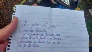 Robó moto, se arrepintió y la devolvió con esquela