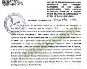Sala Constitucional anula fallo sobre calificación y nuevo juicio a Carmelo Caballero
