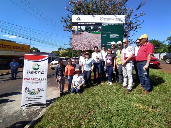 Gobernador de Alto Paraná y director de Itaipú verifican varias obras en Santa Rita - ADN Digital