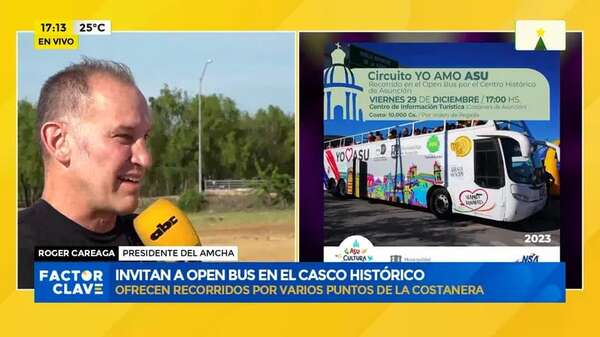 Video: invitan a Open Bus en el casco histórico - Factor Clave - ABC Color