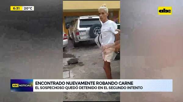 Video: Encontrado nuevamente robando carne - ABC Noticias - ABC Color