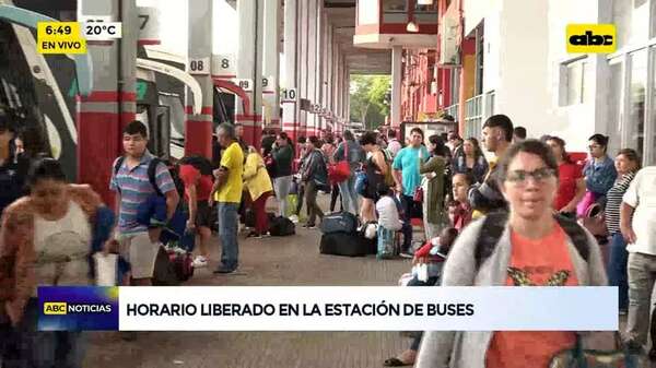 Video: Horario liberado en la Estación de Buses - ABC Noticias - ABC Color