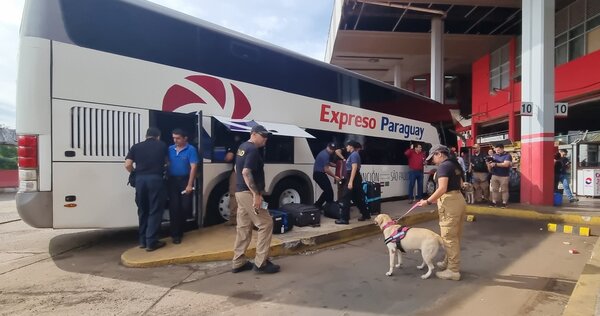 SENAD realiza controles en la Estación de Buses de Asunción