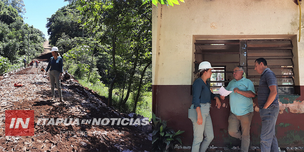 INTENDENTE DE NUEVA ALBORADA VERIFICA AVANCES DE OBRAS QUE SE EJECUTAN - Itapúa Noticias