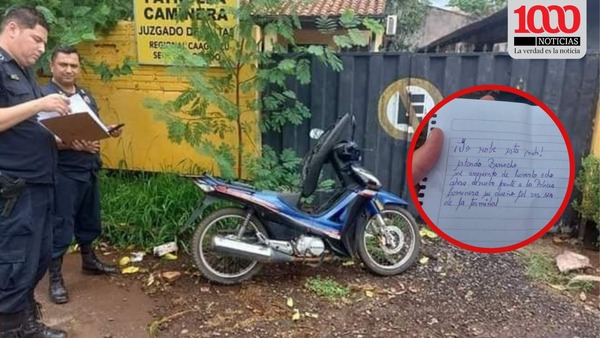 Robó una moto ‘‘ka’ure’’, pero se arrepintió | 1000 Noticias