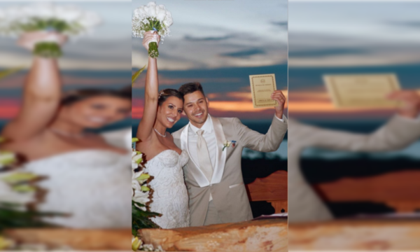 ¡Durante su boda, Óscar Romero y Janina González anunciaron que serán papás!