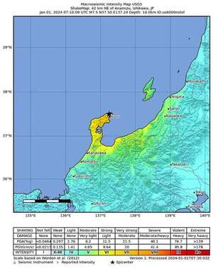 Japón activa la alerta de tsunami en su costa occidental tras terremoto de 7,4 grados - Mundo - ABC Color