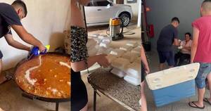 La Nación / Jóvenes solidarios repartieron comidas en Limpio para cerrar el año
