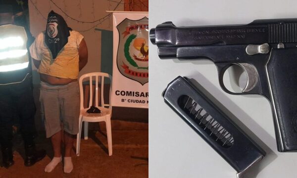 Detienen a borracho pistolero