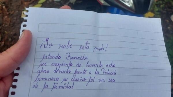 Apareció dueña de la moto y agradeció al "ladrón generoso"