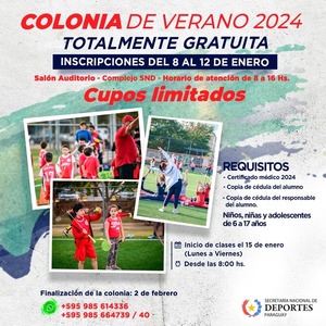 SND invita a la Colonia de Verano