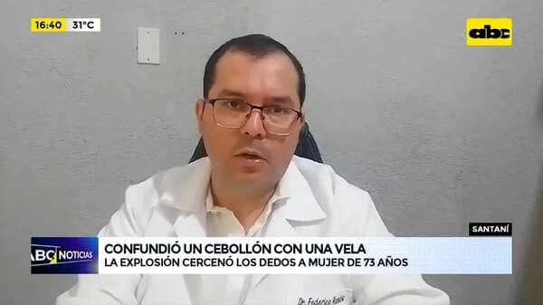 Confundió un cebollón con una vela: la explosión cercenó los dedos a una mujer de 73 años - ABC Noticias - ABC Color