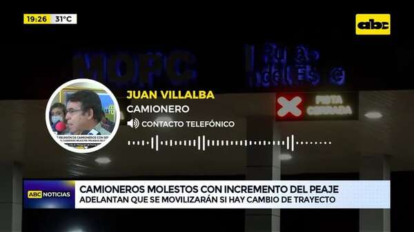 Video: camioneros molestos con incremento del peaje - ABC Noticias - ABC Color