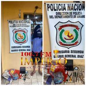 Policía detiene en el barrio San Blas a un brasileño por hurto y recupera objetos sustraidos - Radio Imperio 106.7 FM