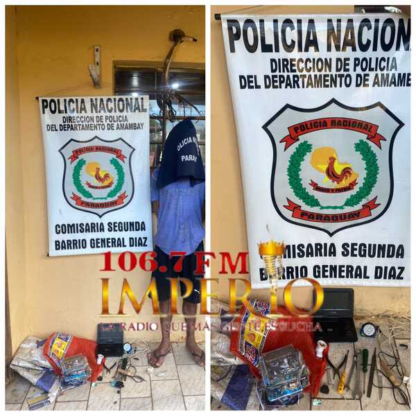 Policía detiene en el barrio San Blas a un brasileño por hurto y recupera objetos sustraidos - Radio Imperio 106.7 FM
