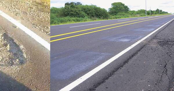 La Nación / Baches en la nueva ruta Transchaco que construye empresa del clan Pettengill