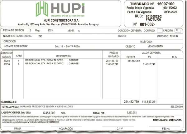 Exaliada de Hupi no reconoce los contratos, denuncian - Política - ABC Color