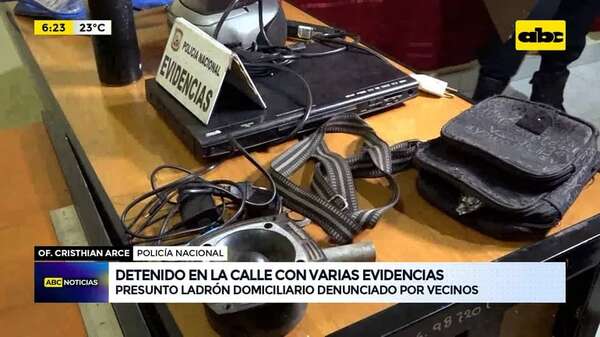 Video: Detenido en la calle con varias evidencias - ABC Noticias - ABC Color