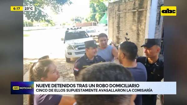 Video: Nueve detenidos tras un robo domiciliario - ABC Noticias - ABC Color