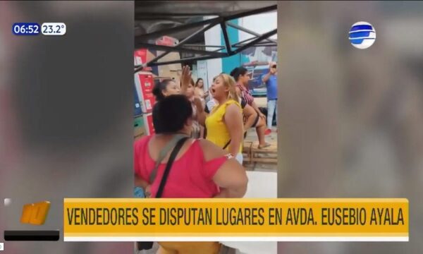 Vendedores se disputan lugares en avda. Eusebio Ayala | Telefuturo