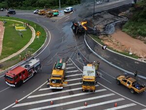 Camionero advierte que rotonda de Caacupé seguirá causando accidentes · Radio Monumental 1080 AM