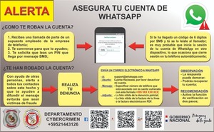 Advierten sobre robos de cuentas de WhatsApp | 1000 Noticias