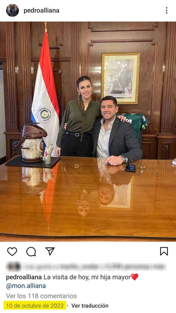 Hija de Pedro Alliana entró sin concurso a primer cargo - Política - ABC Color