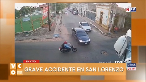 Imprudencia al volante provocó grave accidente en San Lorenzo - Noticias Paraguay