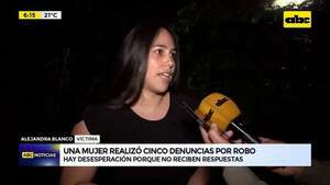 Video: Una mujer realizó cinco denuncias por robo  - ABC Noticias - ABC Color