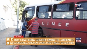 Bus chatarra se descompuso y causó caos vehicular en el centro - Noticias Paraguay