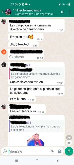 “La gente es ignorante si piensa que es nepotismo”, dice mensaje atribuido a “nepobaby” - ABC en el Este - ABC Color