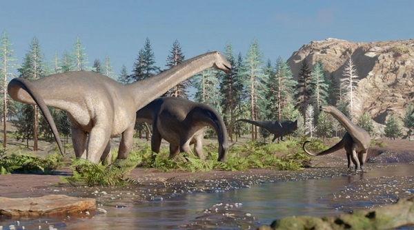 Descubren nuevo dinosaurio de cuello largo en Argentina