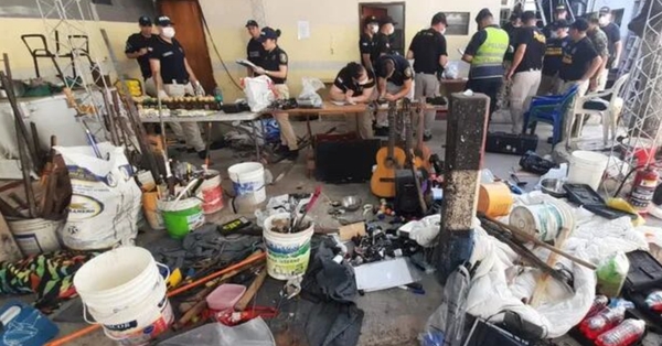 Incautan armas, drogas y equipos electrónicos tras requisa en cárcel de Tacumbú