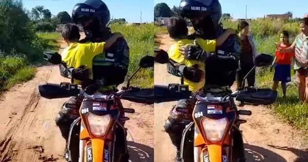 La Nación / Viral: niño anhelaba conocer a agentes del Grupo Lince y le cumplieron el sueño