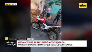 Video: mediante GPS se recuperó moto robada  - Crimen y castigo - ABC Color
