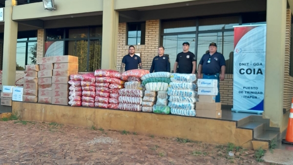 Mercaderías brasileñas sin documentación legal incautadas en Itapúa