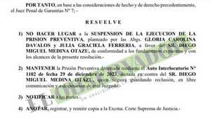 Secretario de “Cucho” Cabaña no abandonará la cárcel