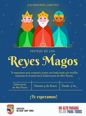 Reyes Magos se festeja este viernes en la Gobernación de Alto Paraná | DIARIO PRIMERA PLANA