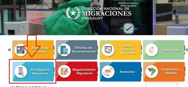 ¿Vas a viajar en auto estos días? Paso a paso del trámite migratorio en línea - Nacionales - ABC Color