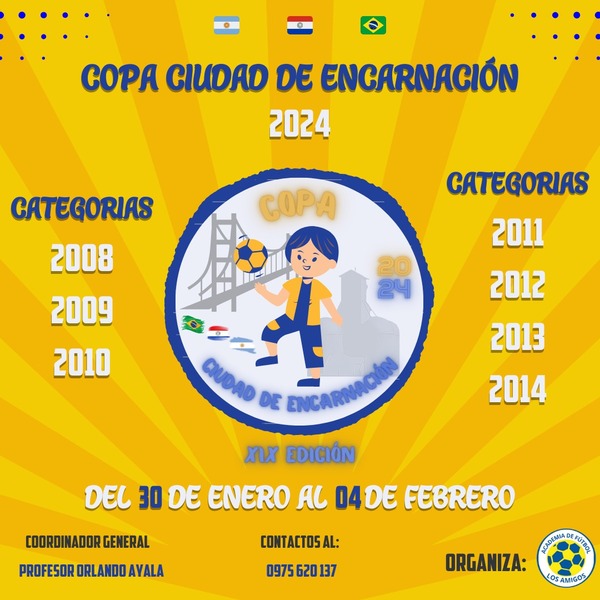 ¡Encarnación se prepara para recibir a los futuros campeones en la Copa Ciudad 2024!