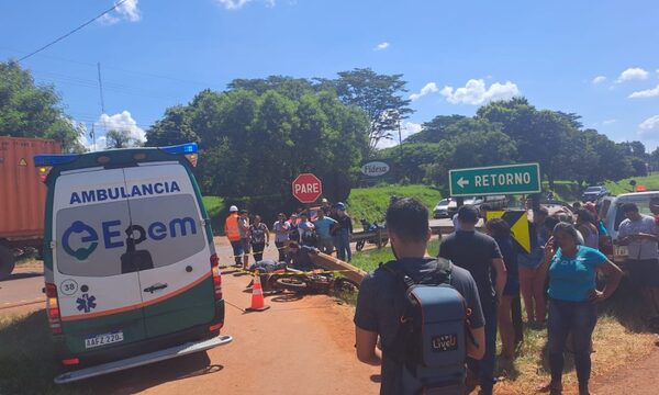 Motociclista muere en accidente de tránsito