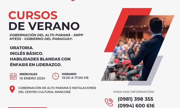 Gobernación da apertura de los cursos de verano – Diario TNPRESS