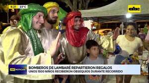 Video: Bomberos de Lambaré repartieron regalos  - ABC Noticias - ABC Color