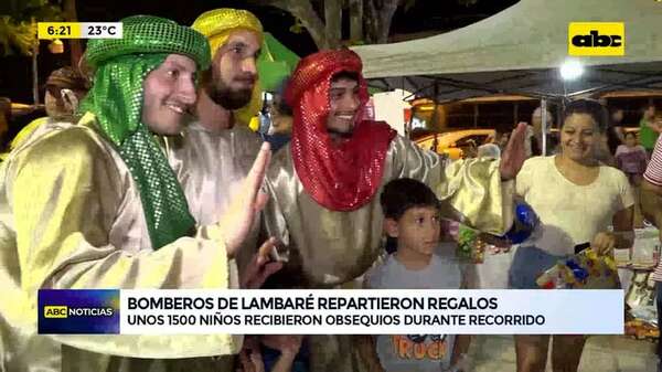 Video: Bomberos de Lambaré repartieron regalos - ABC Noticias - ABC Color