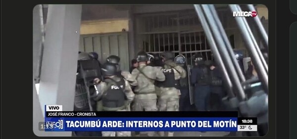 Reos prendieron fuego a colchones en la Penitenciaría de Tacumbu. El fuego ya fue controlado - La Tribuna