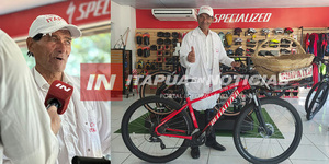 “CHIPA ITAPÚA” NO PARA: RAMÓN RECORRE LAS CALLES EN SU BICI TODOTERRENO  - Itapúa Noticias