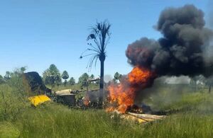 Un herido tras caída de avioneta a metros de la ruta Luque-San Bernardino